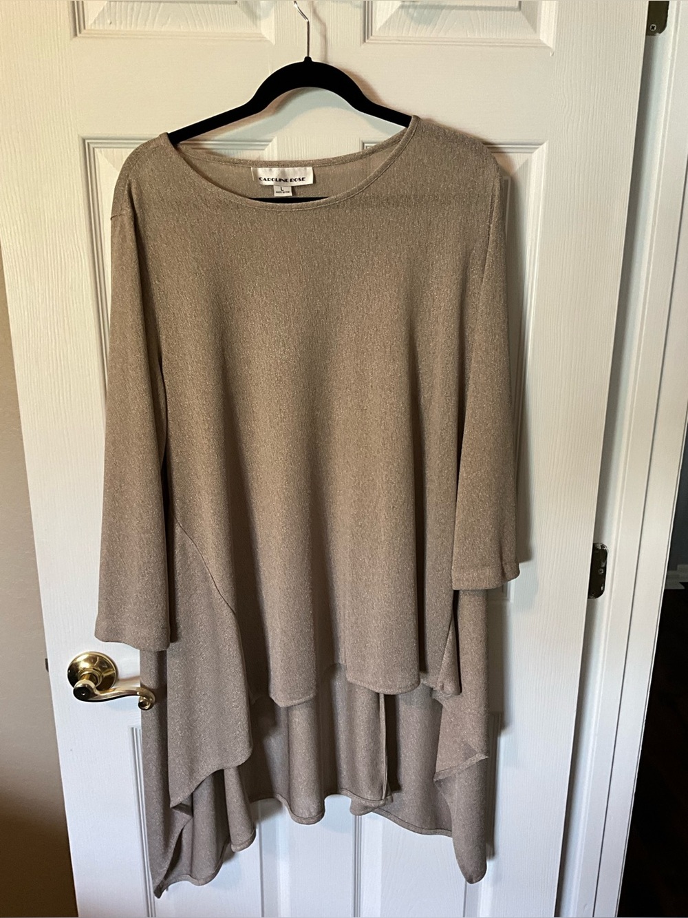 Caroline Rose Shimmer Layered Handkerchief Tunic
